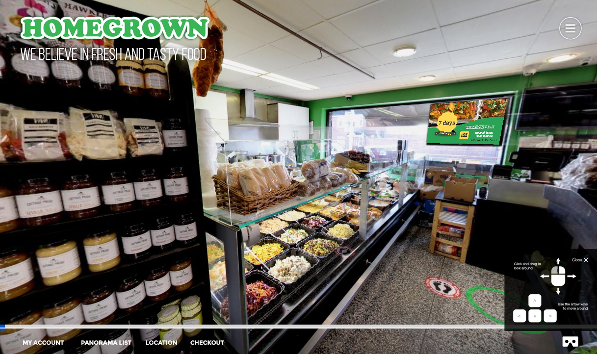 Virtual Tour Ecommerce for Homegrown
