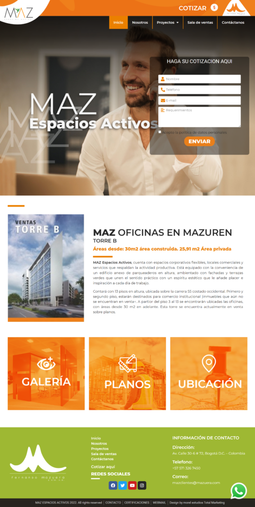 Introducing MAZ Espacios Activos' Freshly Designed Website - Reinventing Colombian Spaces!